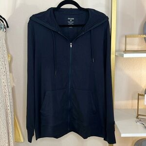 Mens True Classic Navy Athletic Zip Hoodie